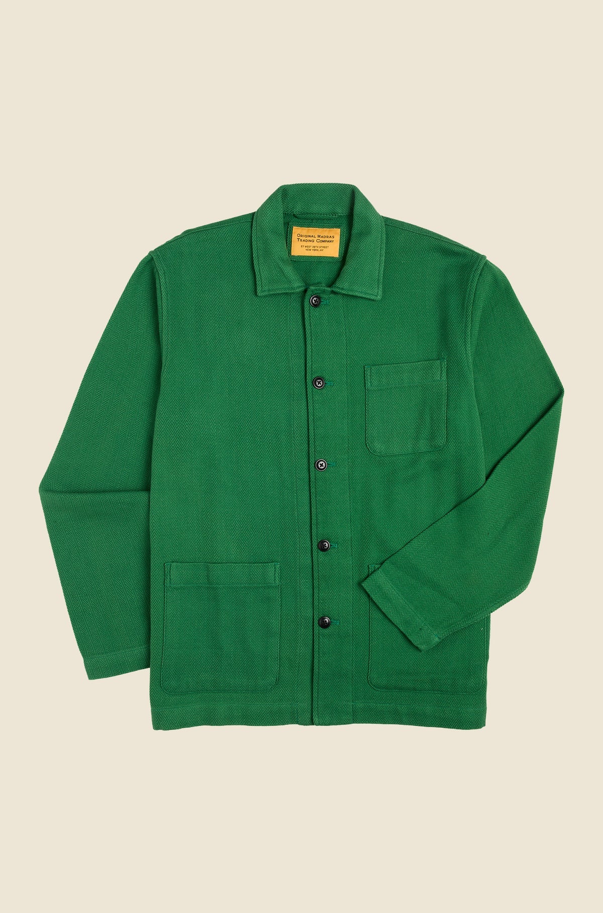 Original Madras Trading Company N°106 Shirt Jacket - Green - garment view