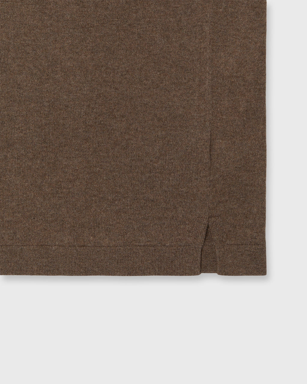 Sid Mashburn Long-Sleeved Rally Polo Sweater Feather Taupe Cotton/Cashmere