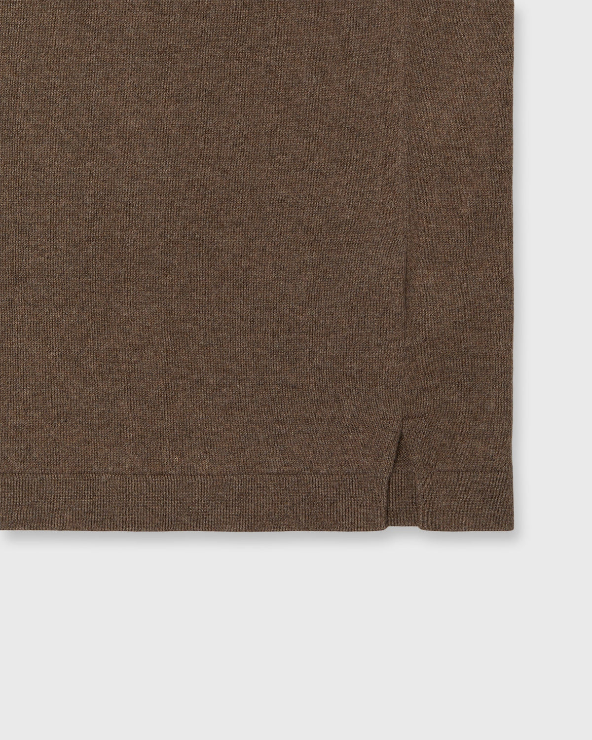 Sid Mashburn Long-Sleeved Rally Polo Sweater Feather Taupe Cotton/Cashmere