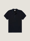 Sunspel Contrast Rib Polo Shirt - Navy