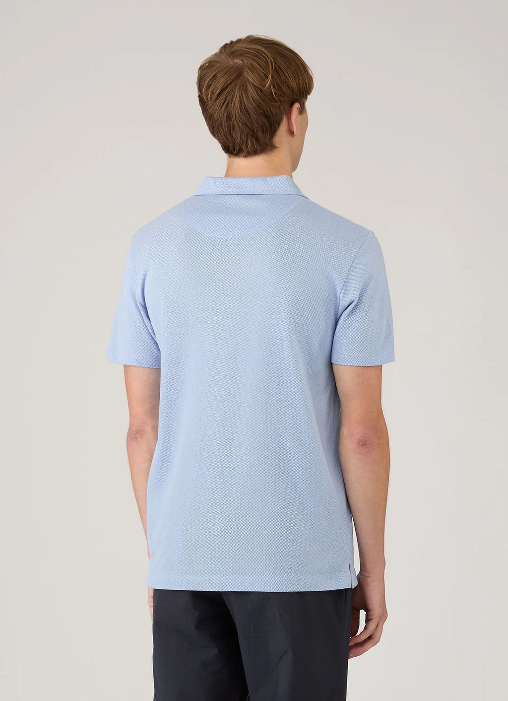 Sunspel SS Riviera Polo Shirt - Sky