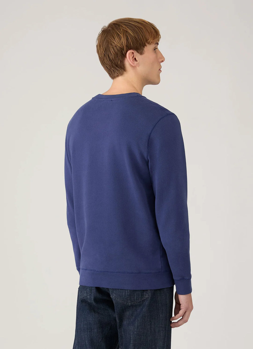Sunspel Loopback Sweatshirt - Ink Blue