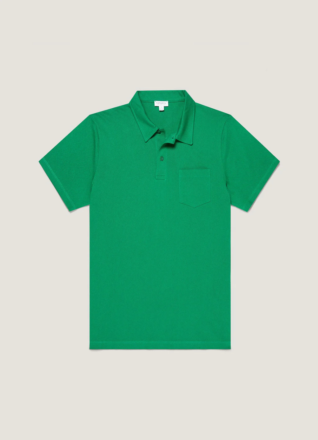 Sunspel SS Riviera Polo Shirt - Bright Green