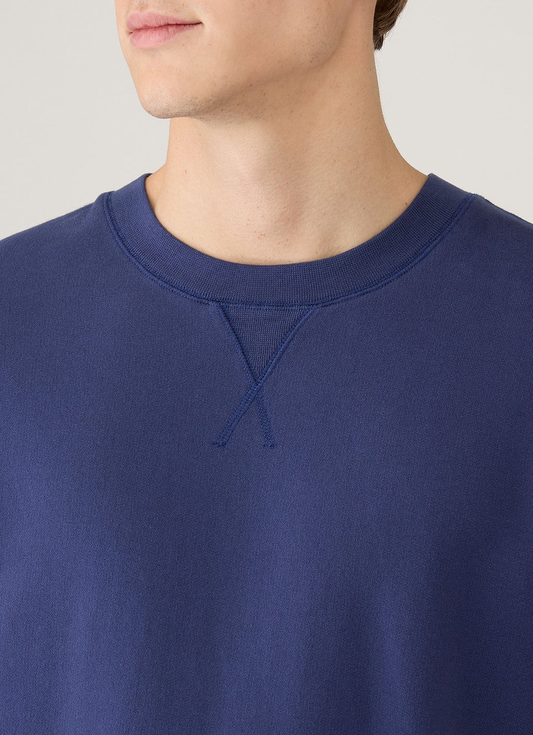 Sunspel Loopback Sweatshirt - Ink Blue