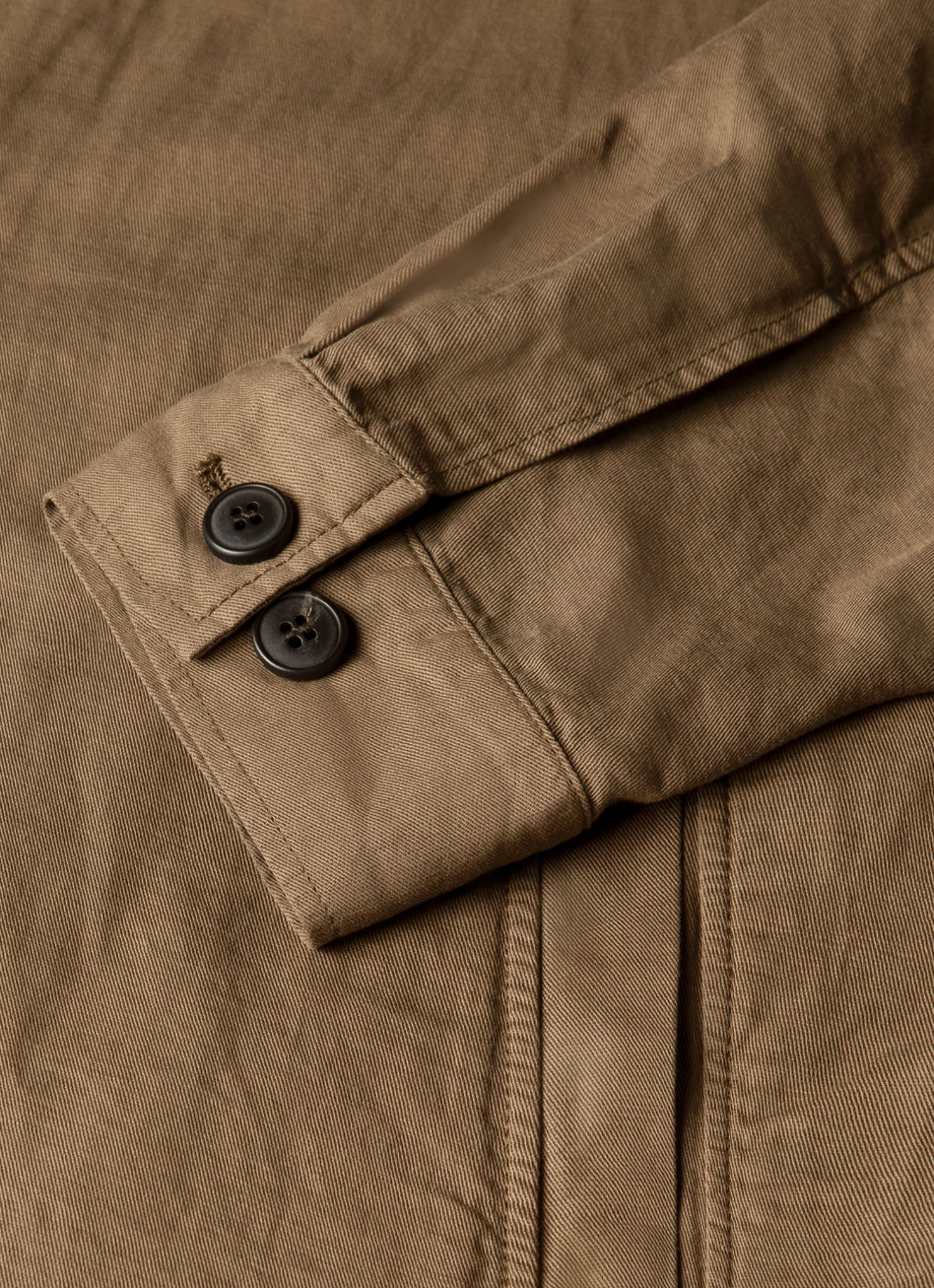 Sunspel Cotton Linen Jacket - Dark Cedar