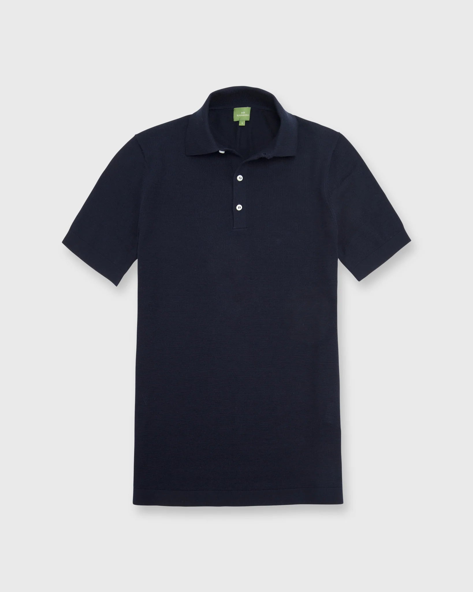 SID MASHBURN Rally Polo Sweater Navy Cotton