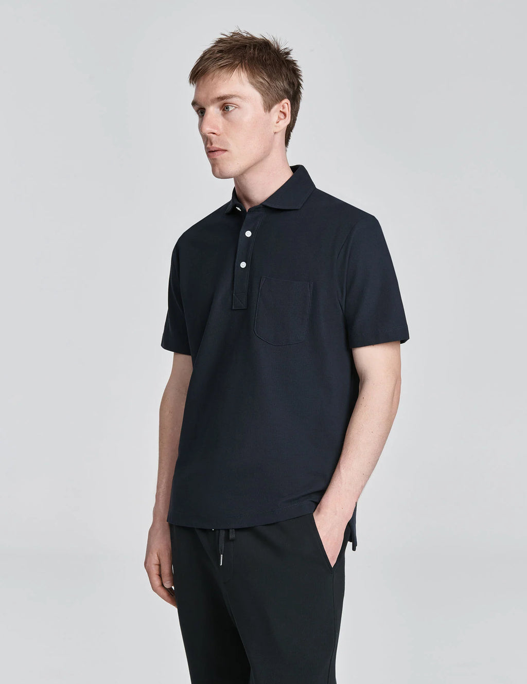 Håndværk Pima Pique Polo Dark Navy