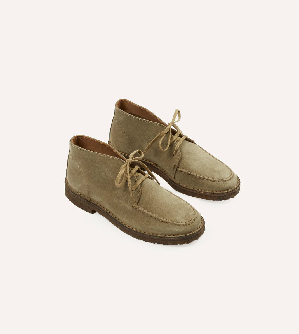 Drakes Crosby Moc-Toe Chukka Boot Sand Suede