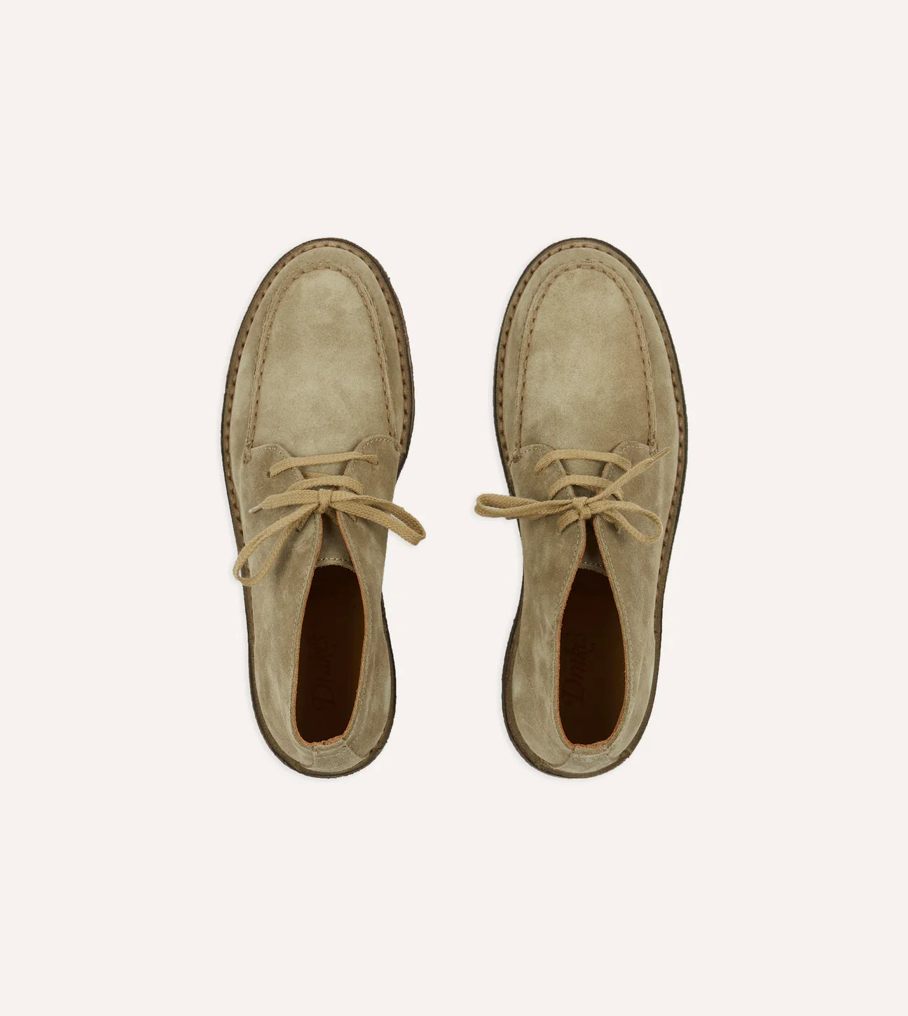 Drakes Crosby Moc-Toe Chukka Boot Sand Suede