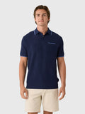 Greyson Seneca Sweater Polo Navy