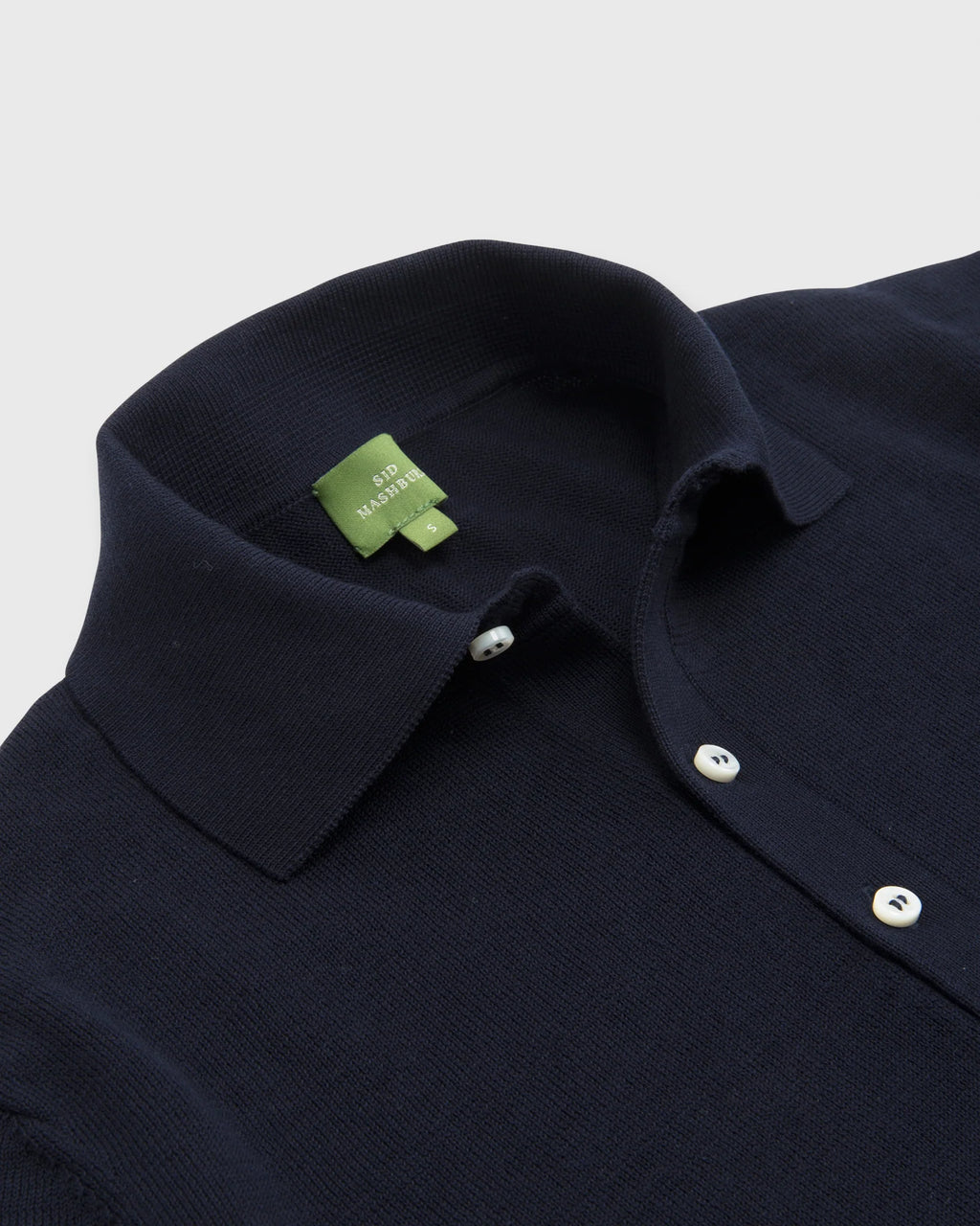 SID MASHBURN Rally Polo Sweater Navy Cotton