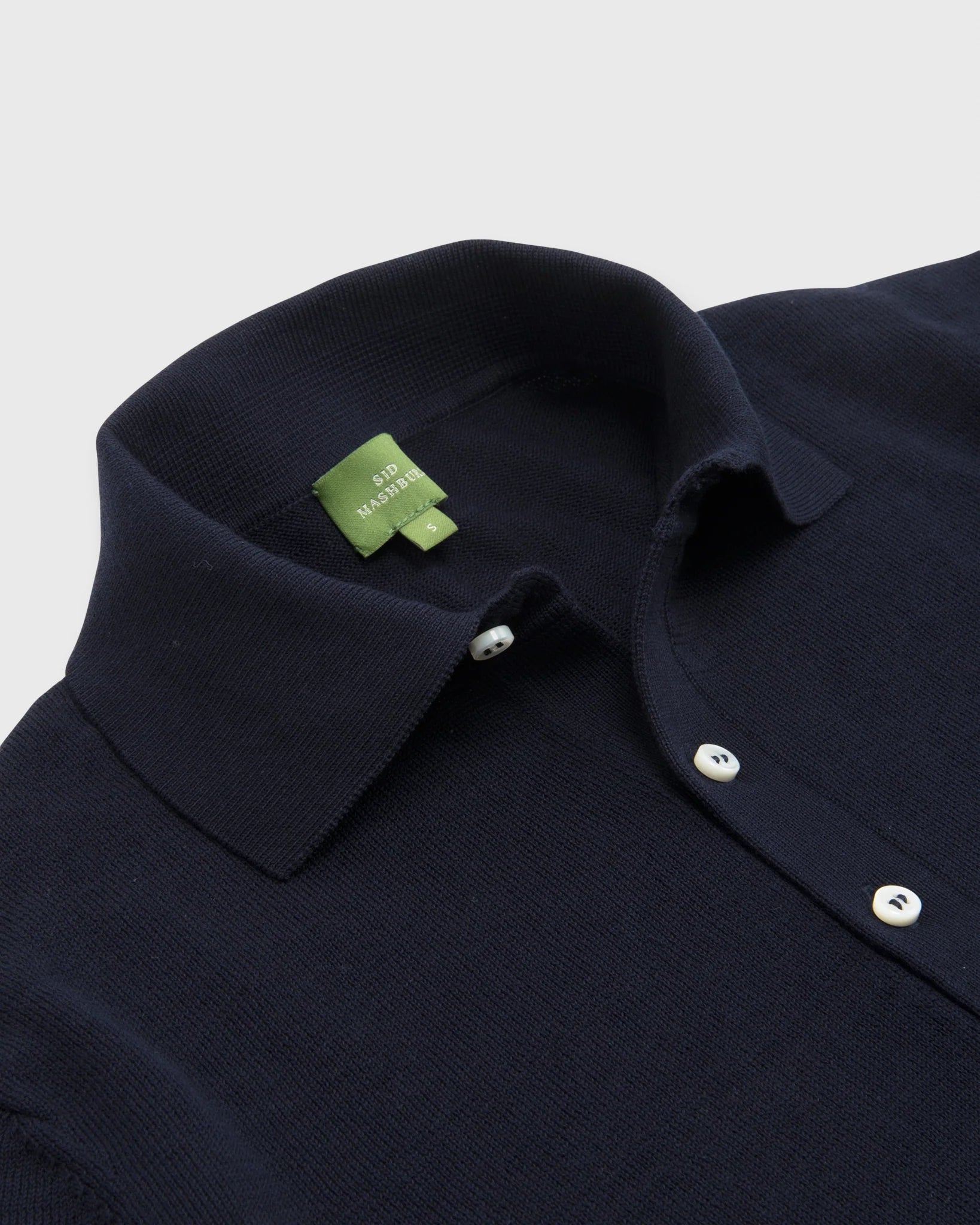 SID MASHBURN Rally Polo Sweater Navy Cotton