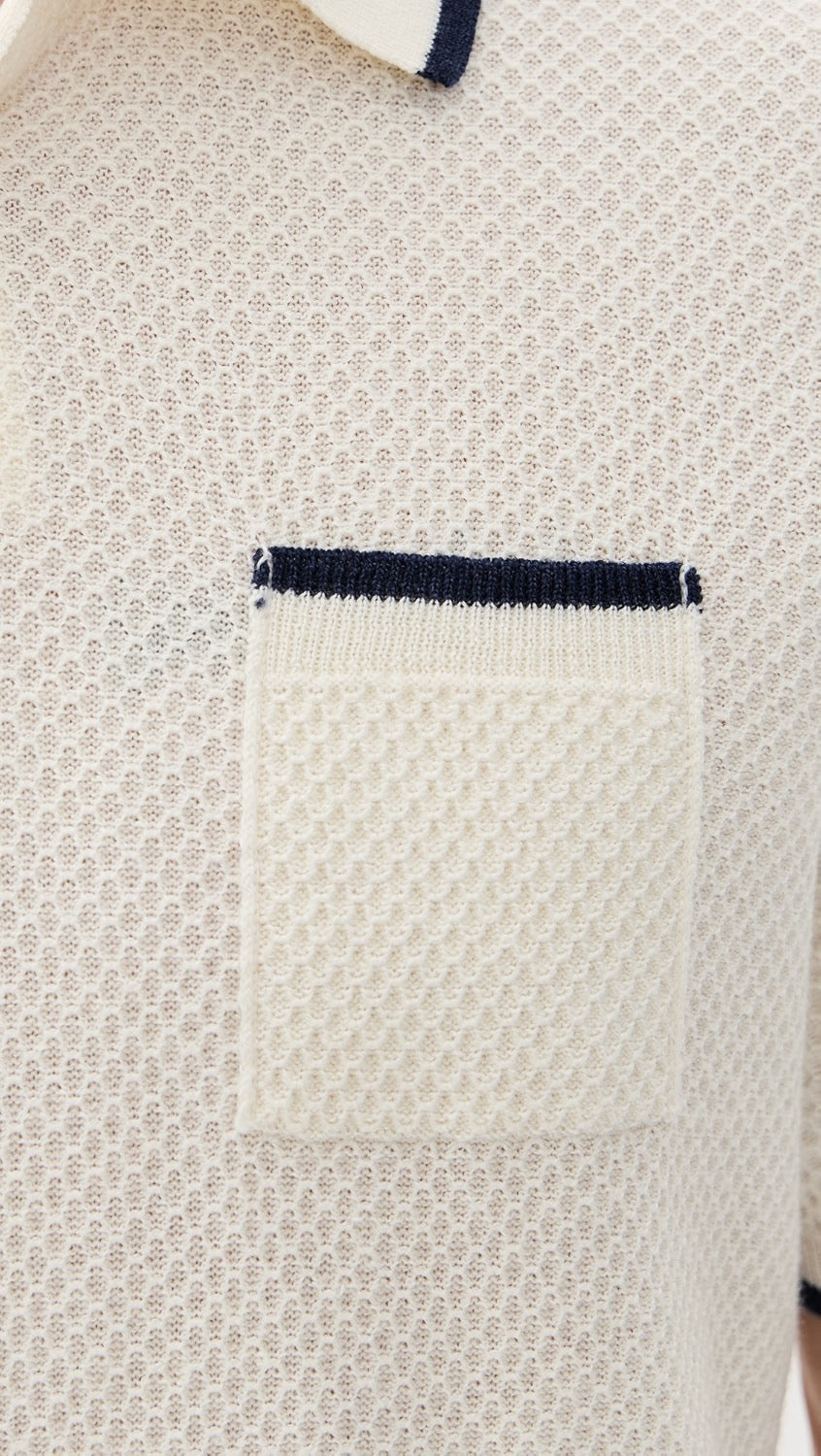 Greyson Seneca Sweater Polo Dune