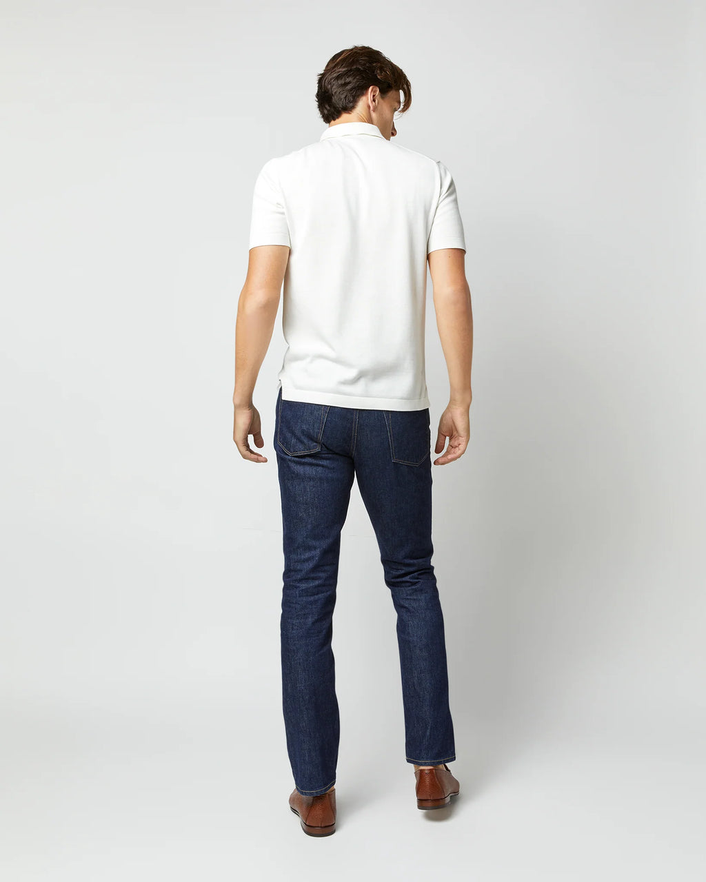 SID MASHBURN Rally Polo Sweater Chalk Cotton