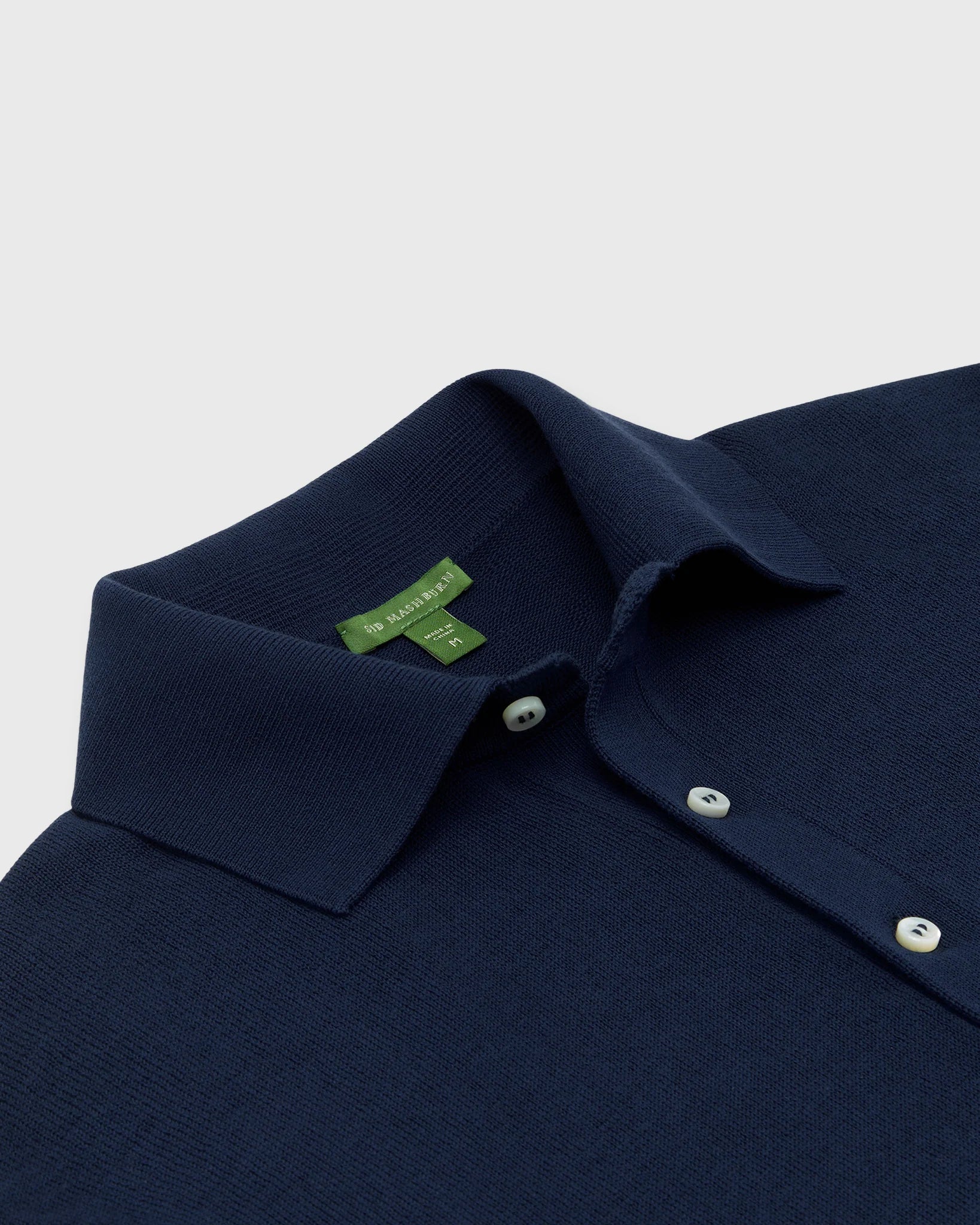 SID MASHBURN Rally Polo Sweater Navy/Green/Gold Stripe Cotton