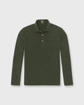 Sid Mashburn Long-Sleeved Polo Heather Olive Pima Pique