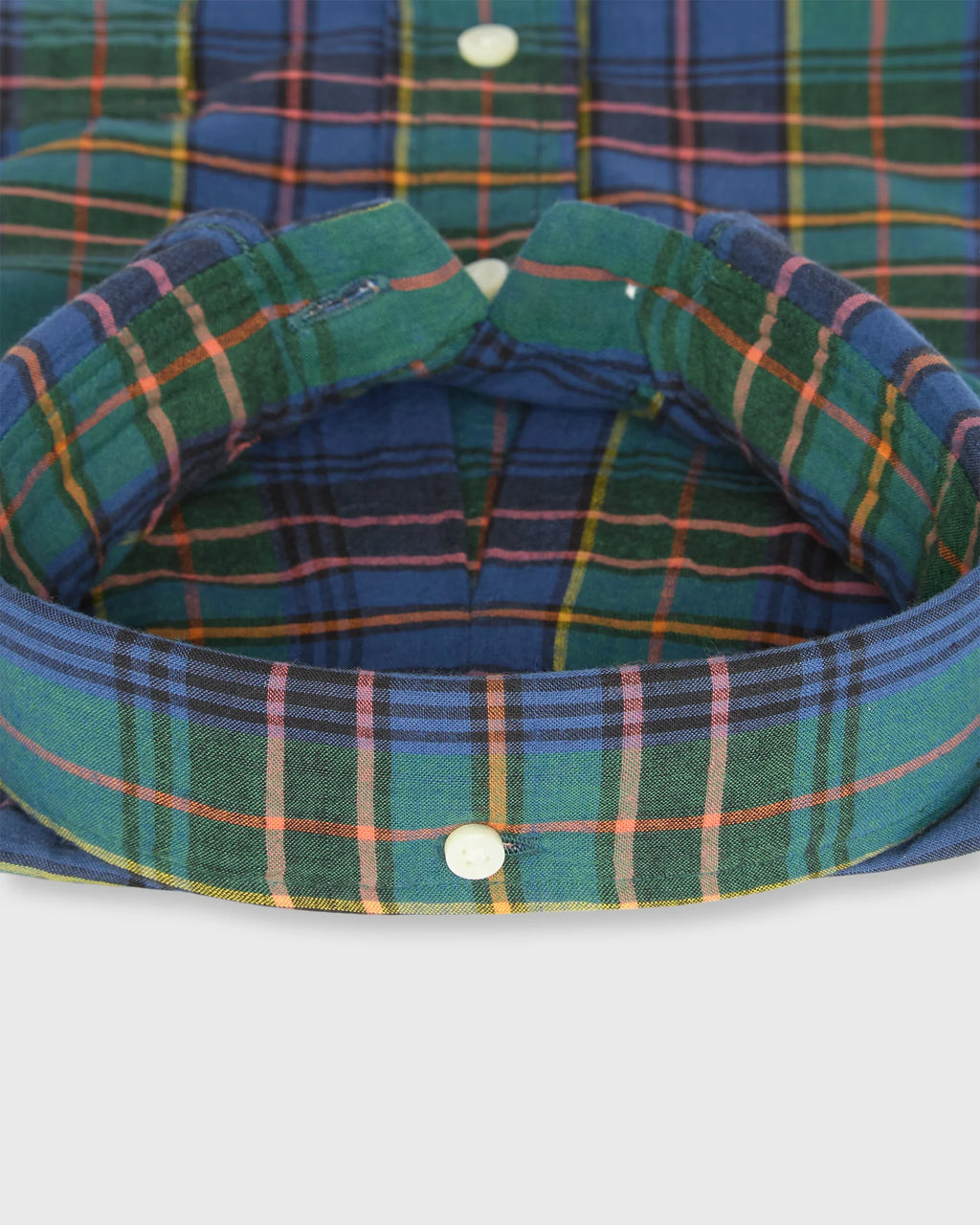 Sid Mashburn Handmade Button-Down Sport Shirt Bluegrass/Red/Yellow Madras