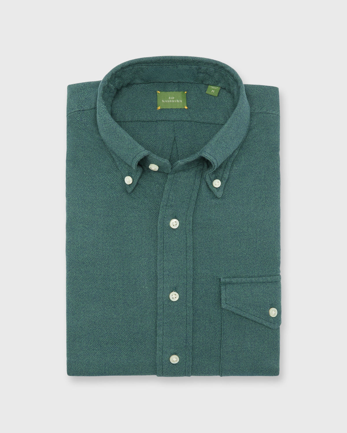 Sid Mashburn Handmade Button-Down Sport Shirt Spruce Twill