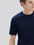 Håndværk Pima Tee Dark Navy