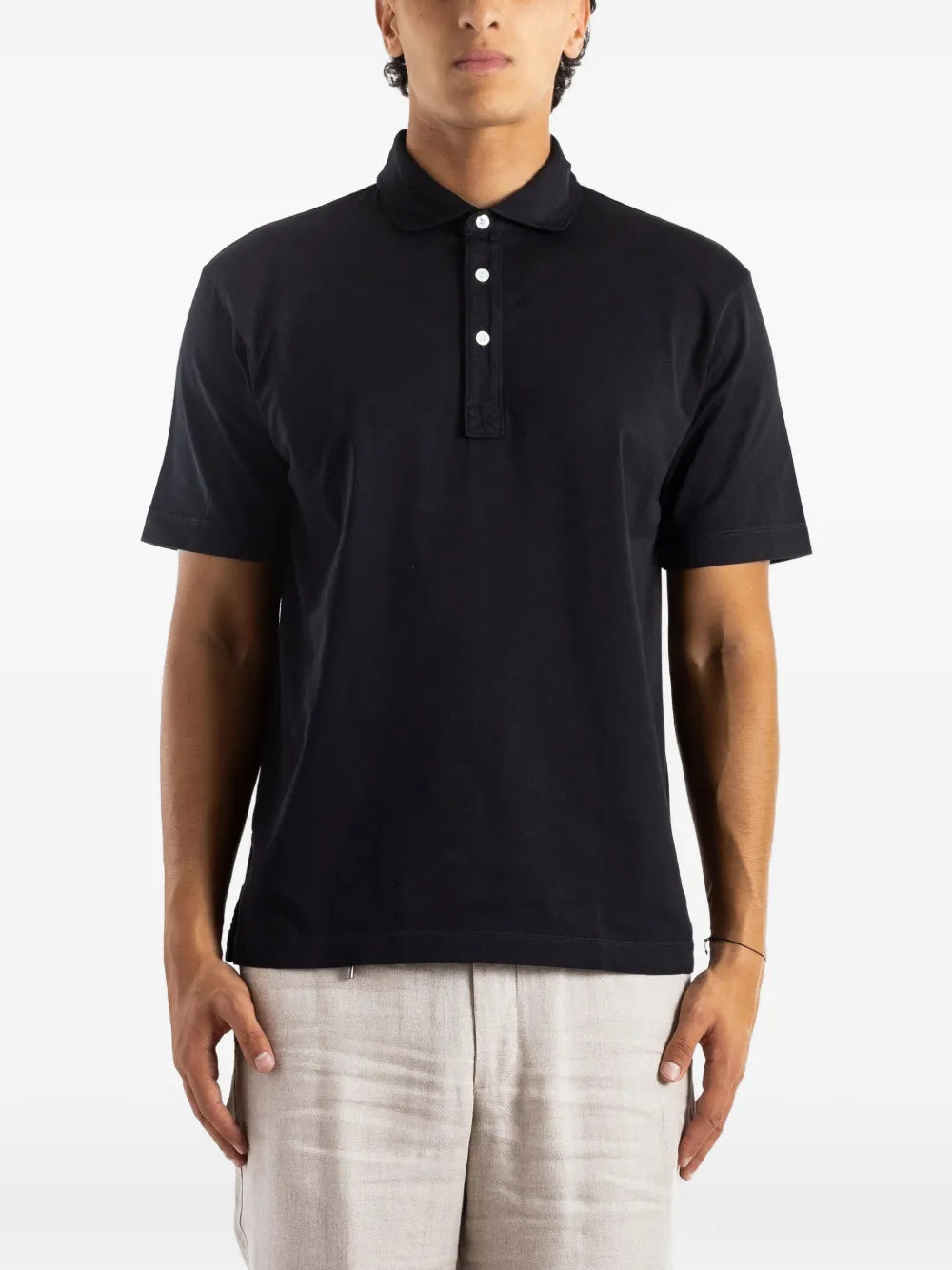 Håndværk Pima Jersey Polo Black