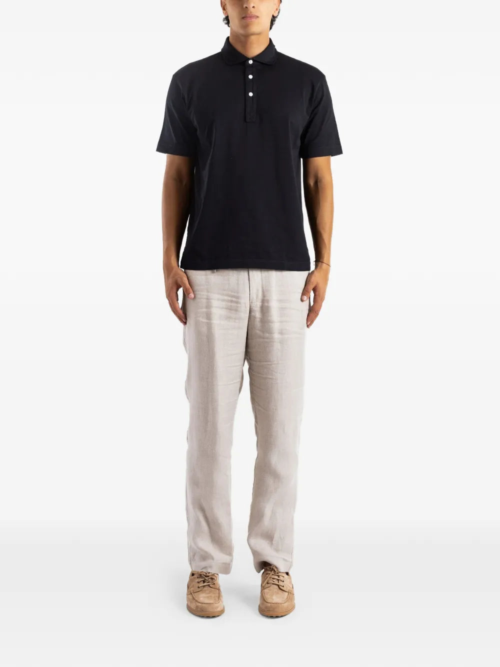 Håndværk Pima Jersey Polo Black