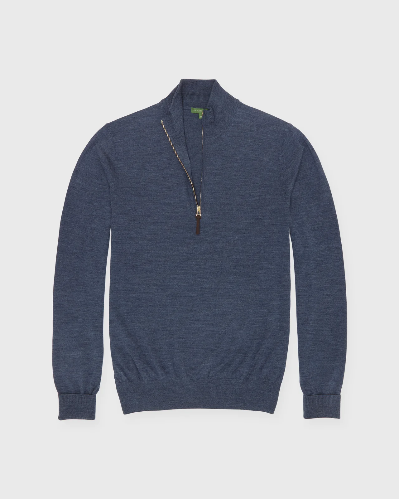 Sid Mashburn Fine-Gauge Half-Zip Sweater Air Force Blue Escorial Wool