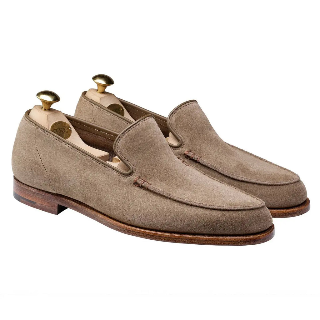 Crockett & Jones SALCOMBE Khaki Suede Loafer