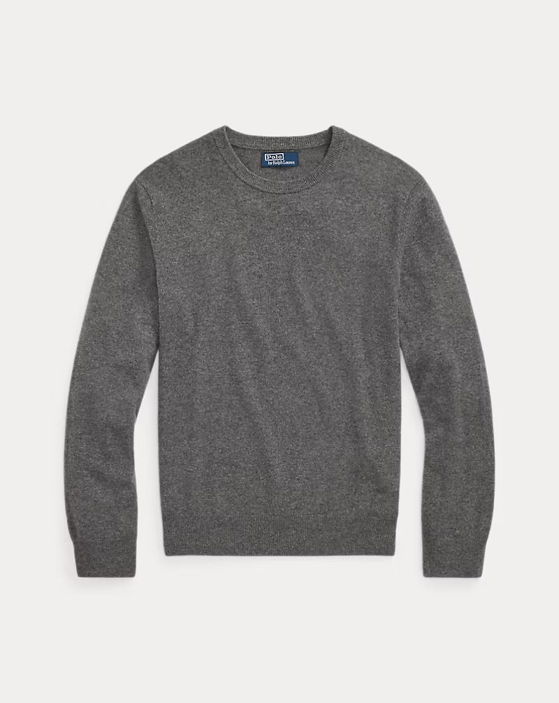 Ralph Lauren Washable Cashmere Sweater Static Grey Heather
