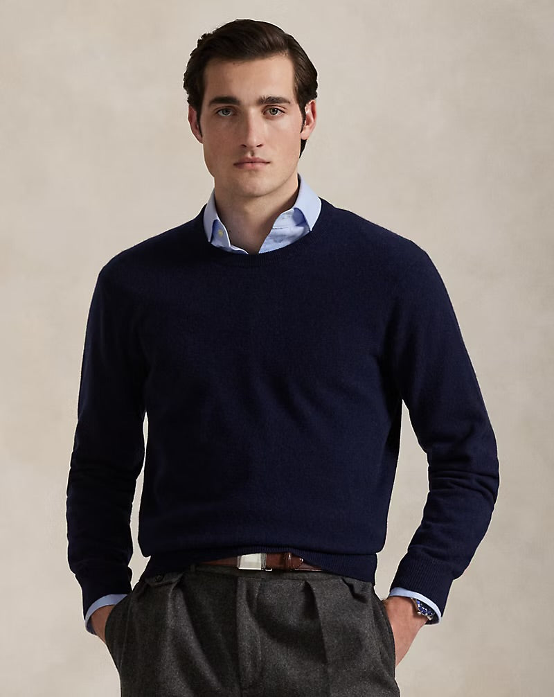 Ralph Lauren Washable Cashmere Sweater Hunter Navy