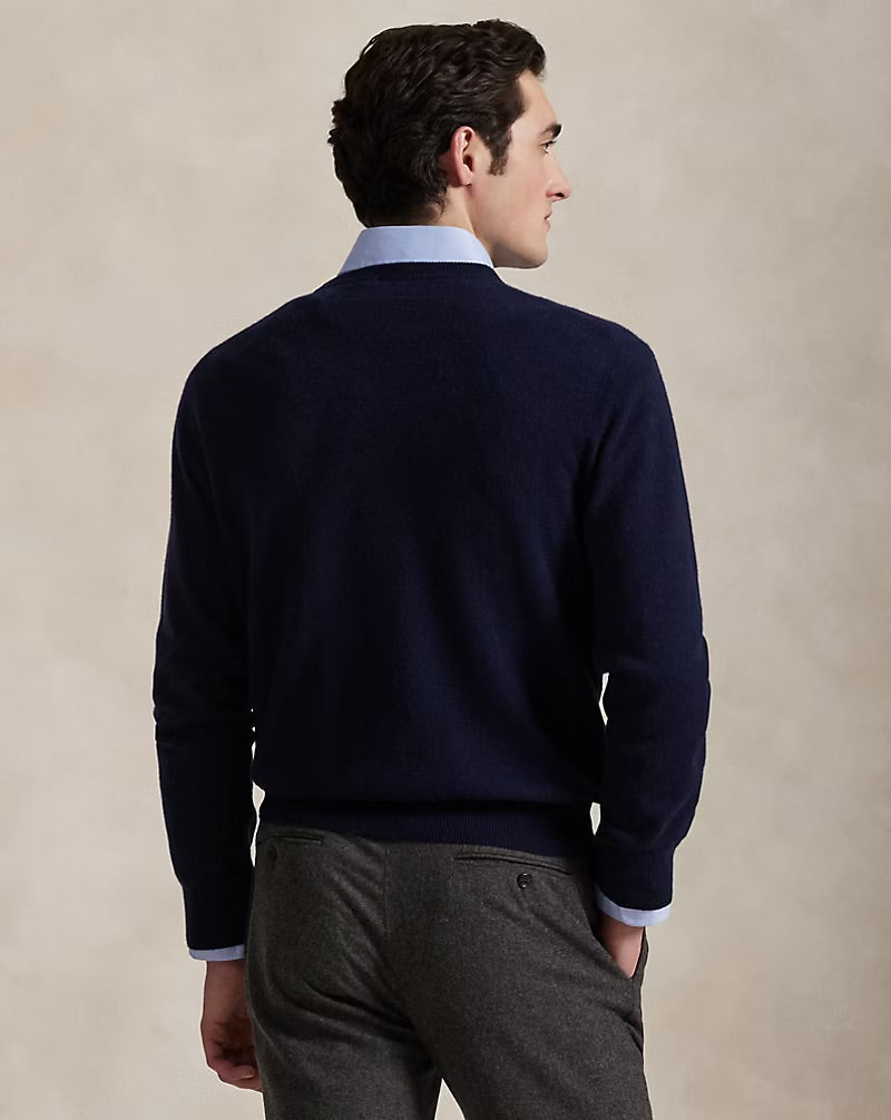 Ralph Lauren Washable Cashmere Sweater Hunter Navy