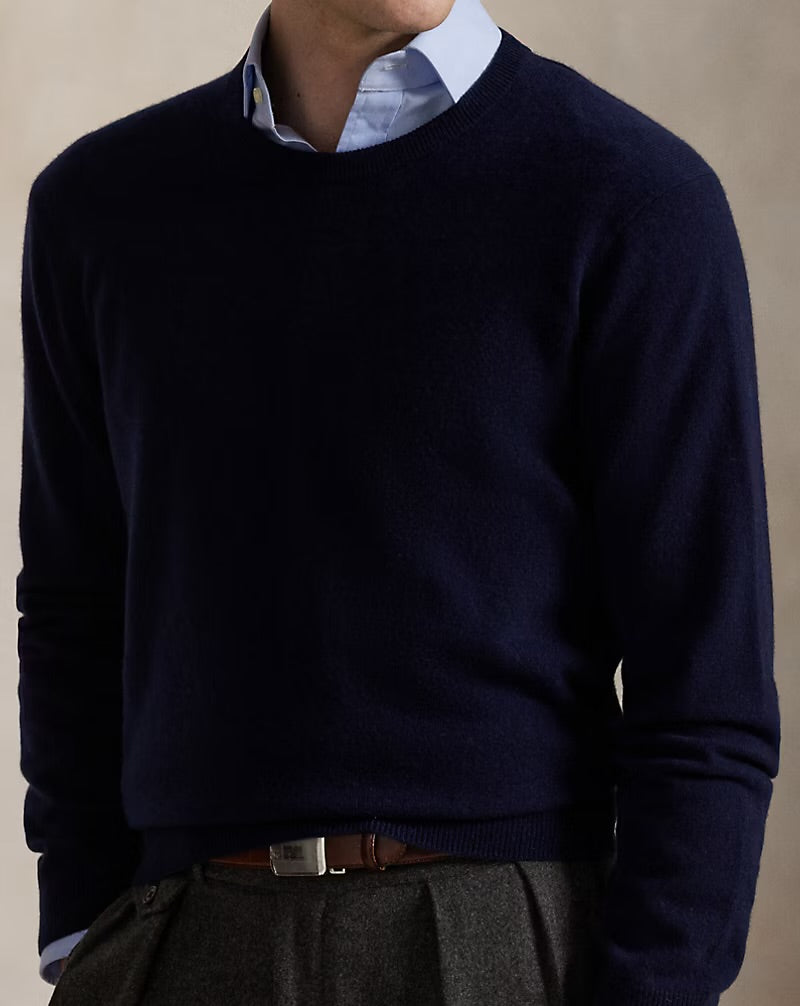 Ralph Lauren Washable Cashmere Sweater Hunter Navy