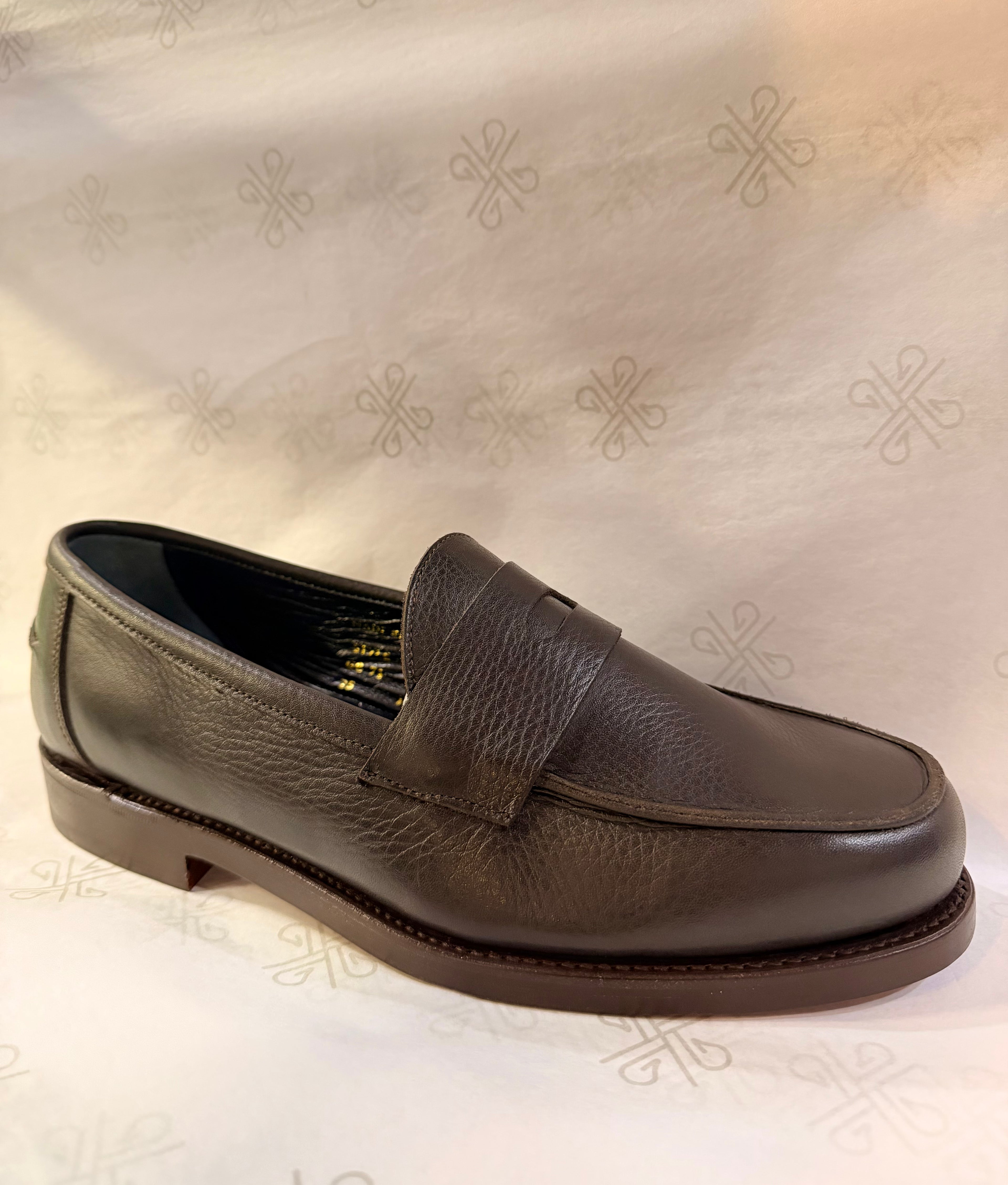 Newton James loafer Dark Brown Savage Grain