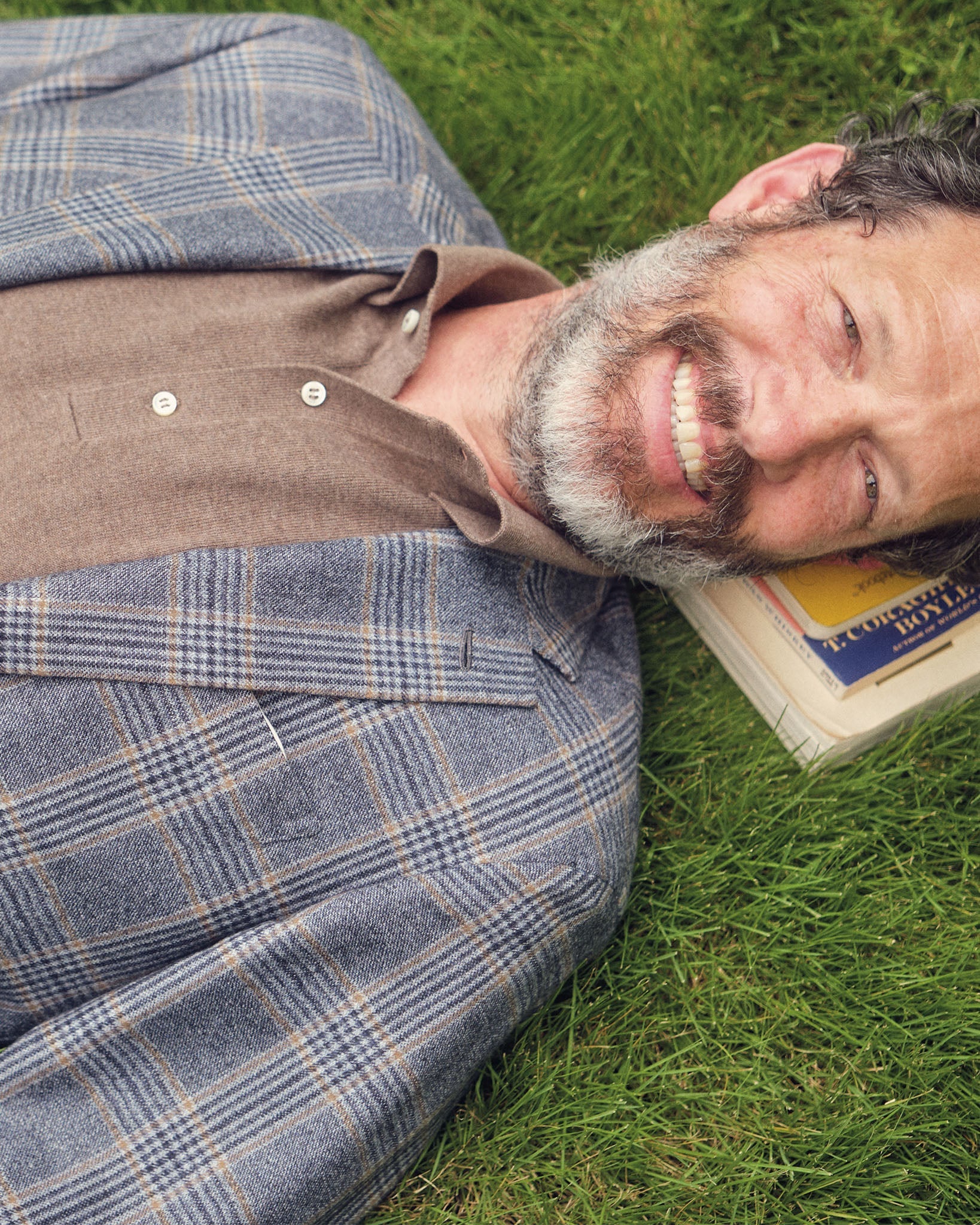 Sid Mashburn Long-Sleeved Rally Polo Sweater Feather Taupe Cotton/Cashmere