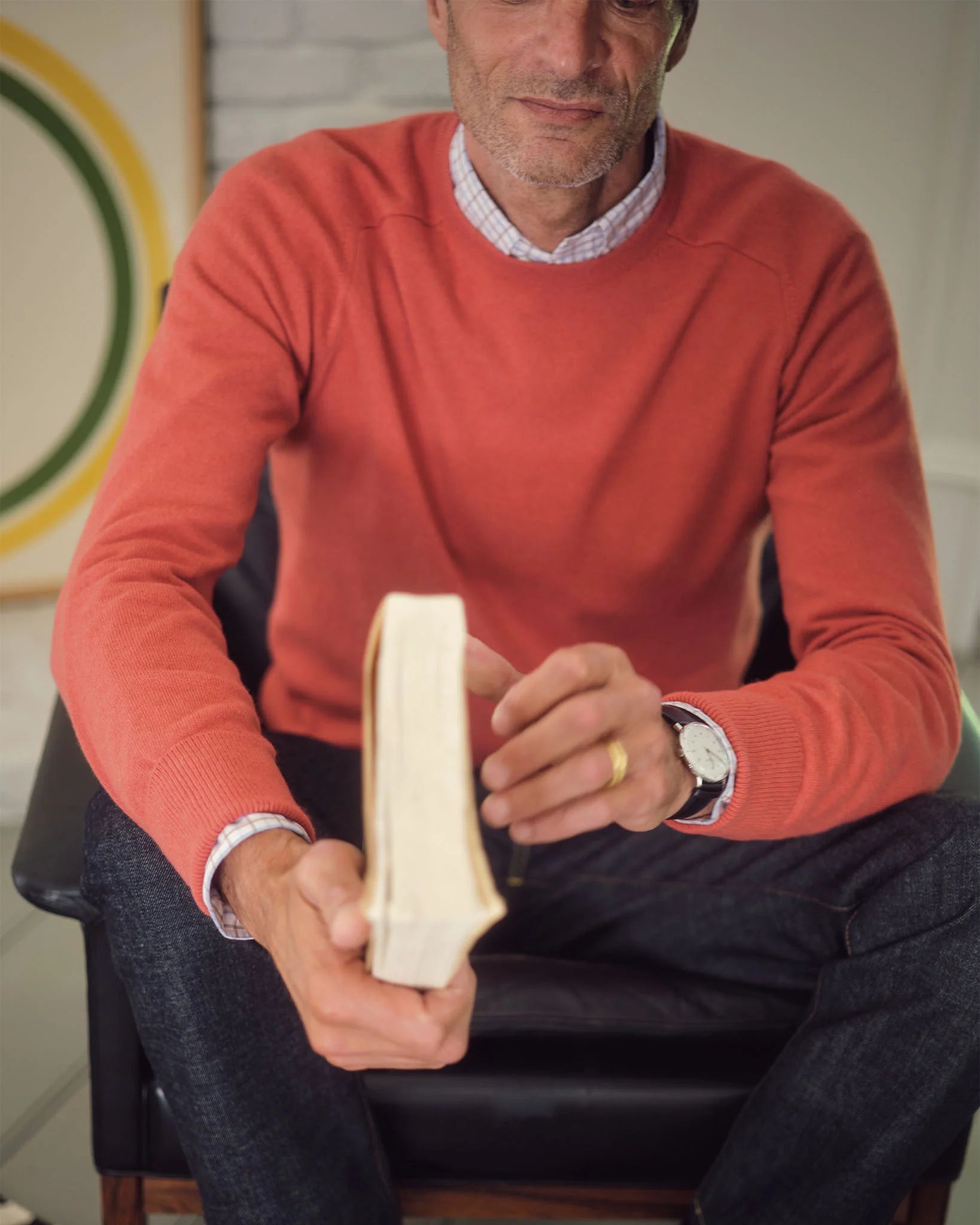 Sid Mashburn Classic Crewneck Sweater Carmine Cashmere Regular