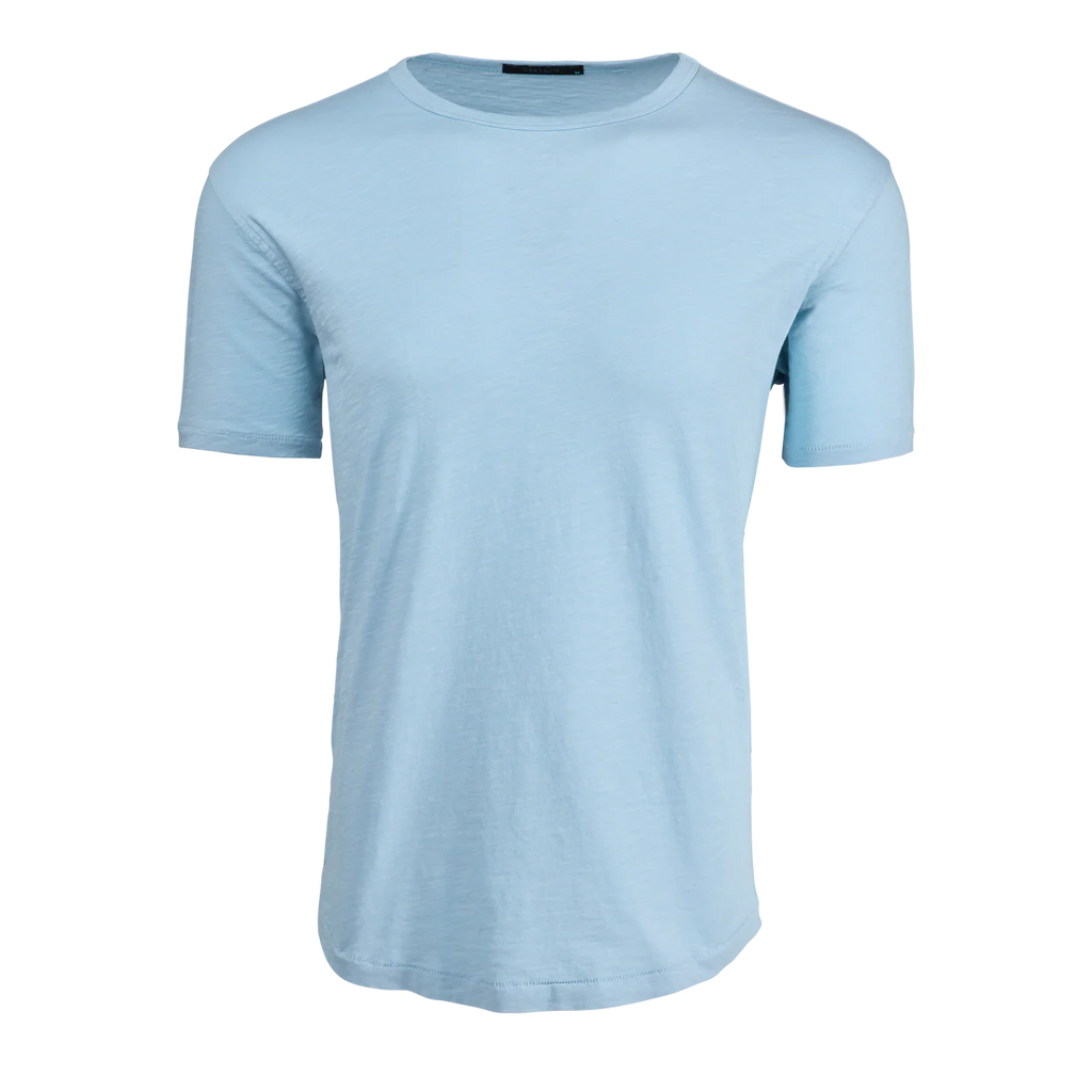Light blue t-shirt on a white background