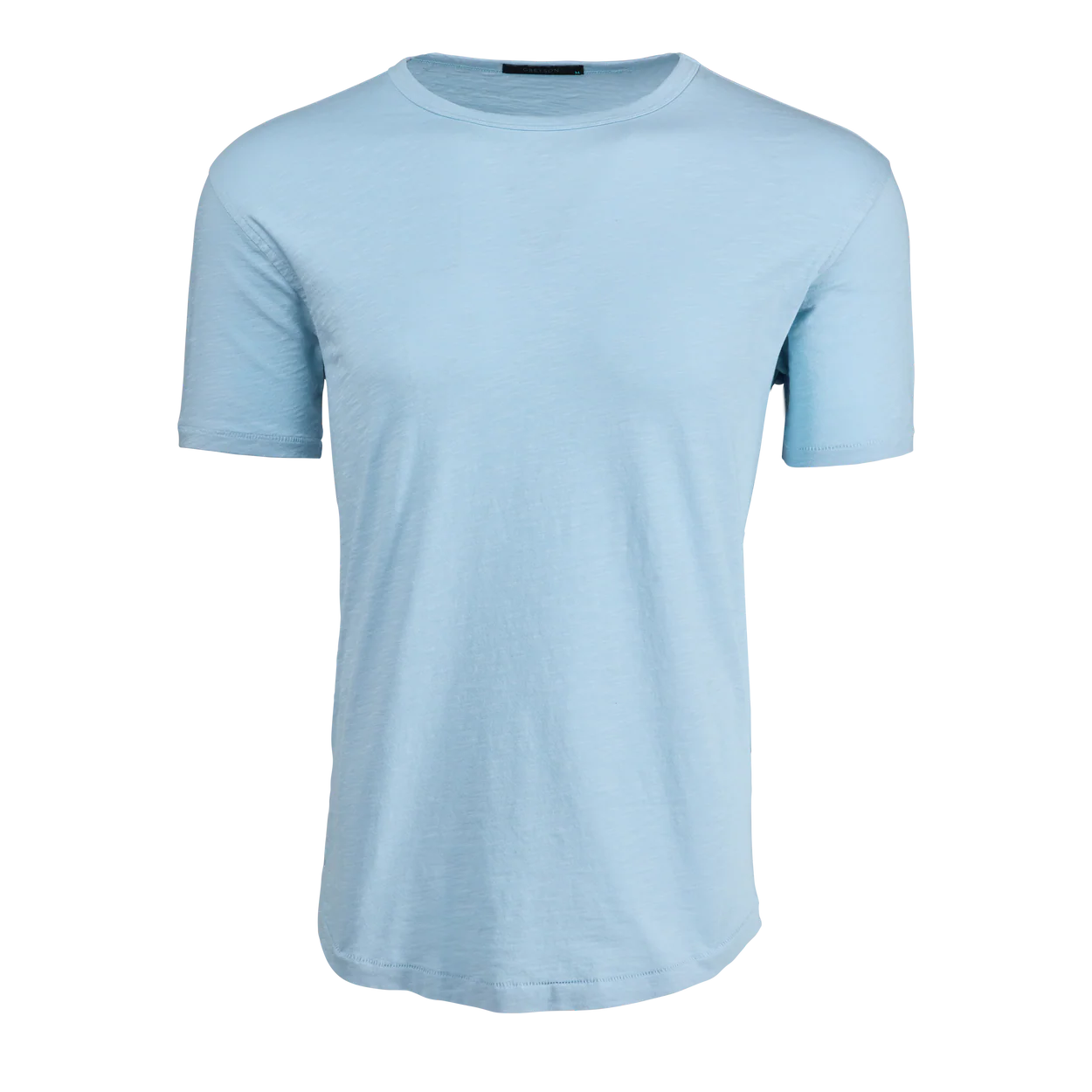 Light blue t-shirt on a white background