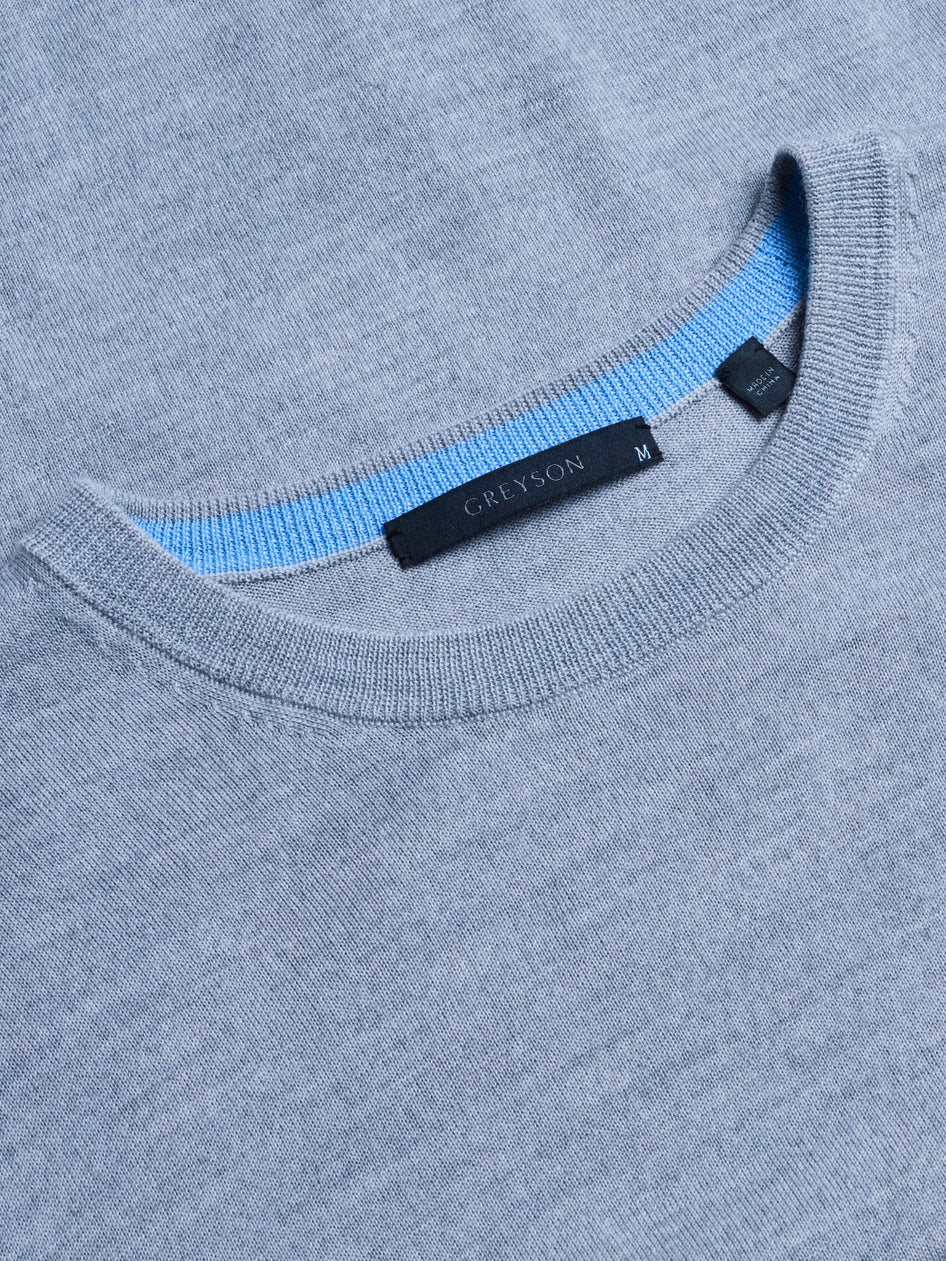 Greyson Saratoga Crewneck Sweater Tropical Weight Merino Wool Pullover Sweater