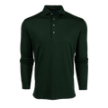 Dark green long-sleeve polo shirt on a white background