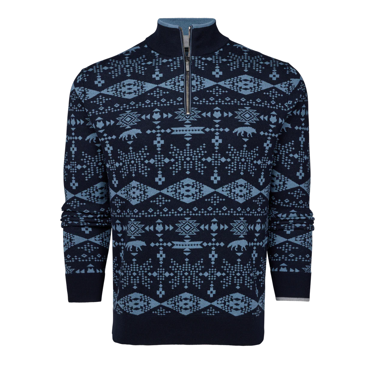 Greyson Saratoga Grand Teton Quarter-Zip Sweater Lightweight Merino Wool Sweater