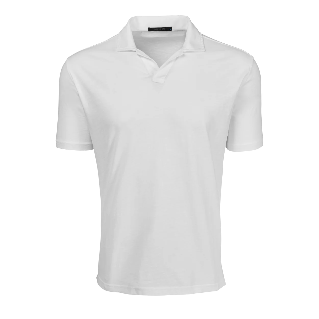 Greyson Alpha Slub Johnny Collar Short Sleeve Polo Relaxed Cotton Johnny Collar Polo