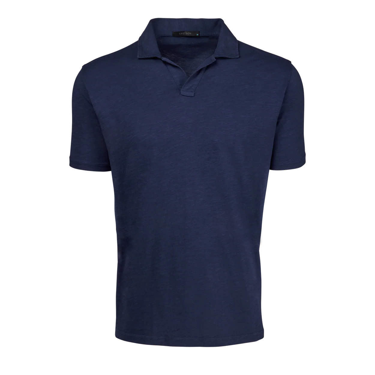 Greyson Alpha Slub Johnny Collar Short Sleeve Polo Relaxed Cotton Johnny Collar Polo
