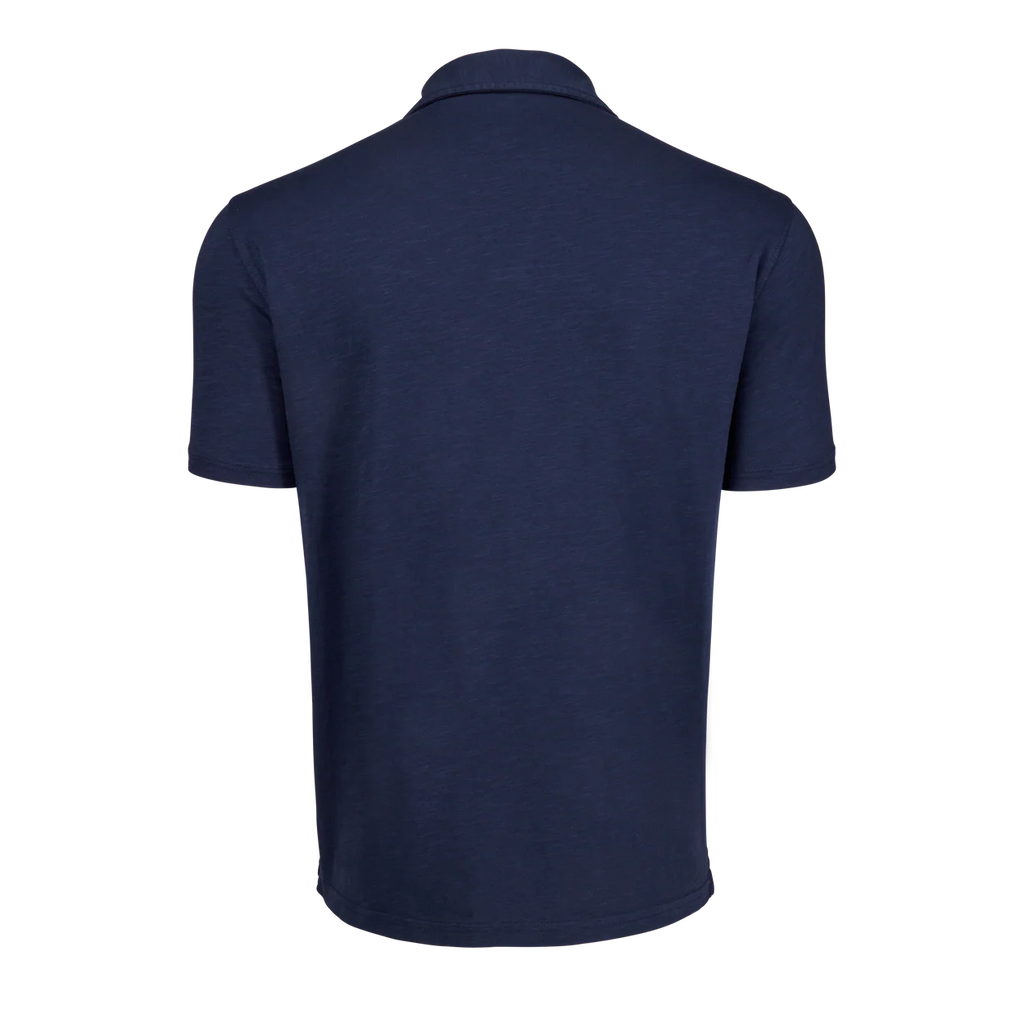 Greyson Alpha Slub Johnny Collar Short Sleeve Polo Relaxed Cotton Johnny Collar Polo
