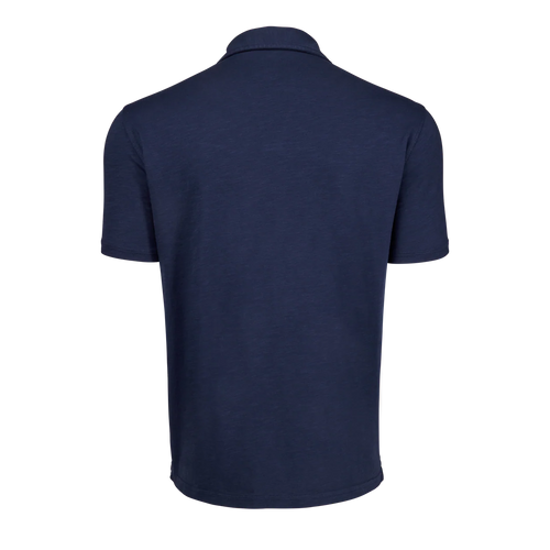 Greyson Alpha Slub Johnny Collar Short Sleeve Polo Relaxed Cotton Johnny Collar Polo