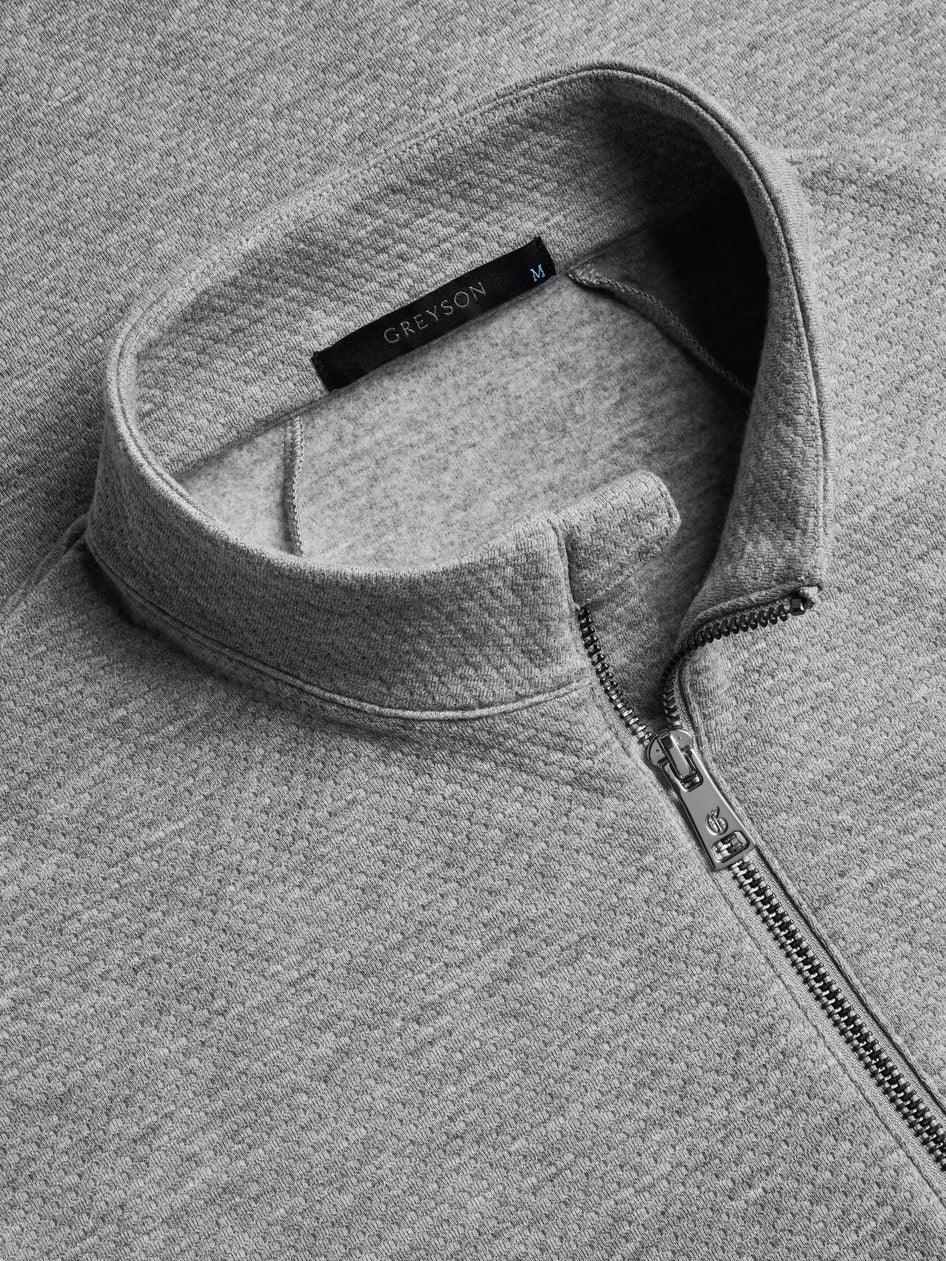 Greyson Troy Quarter-Zip Heavyweight Textured Fleece Quarter-Zip