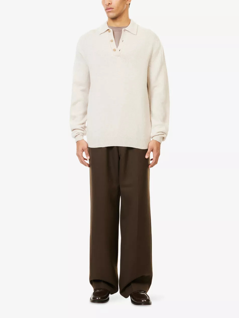Sunspel Lambswool Polo Sweater