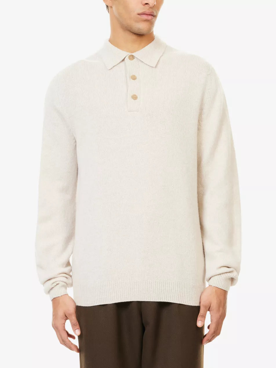 Sunspel Lambswool Polo Sweater