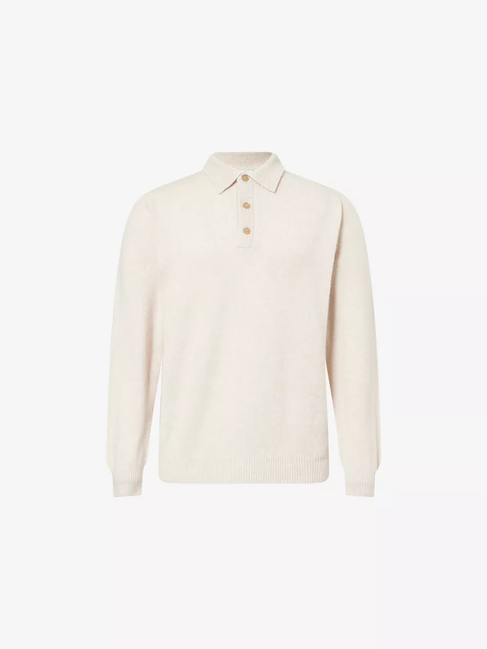 Sunspel Lambswool Polo Sweater