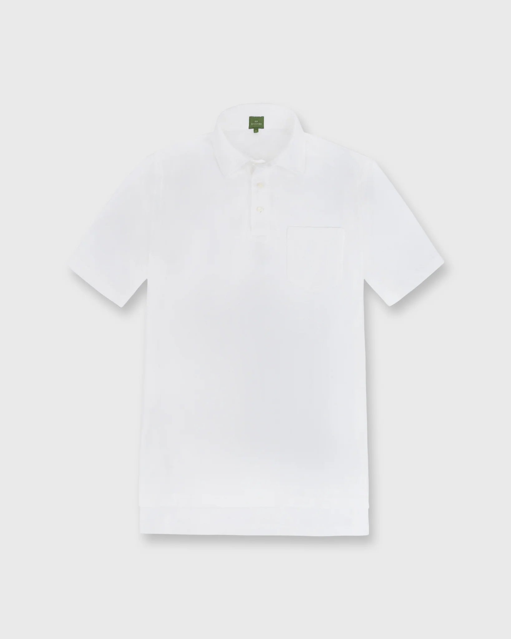Sid Mashburn Short-Sleeved Polo White Pima Pique