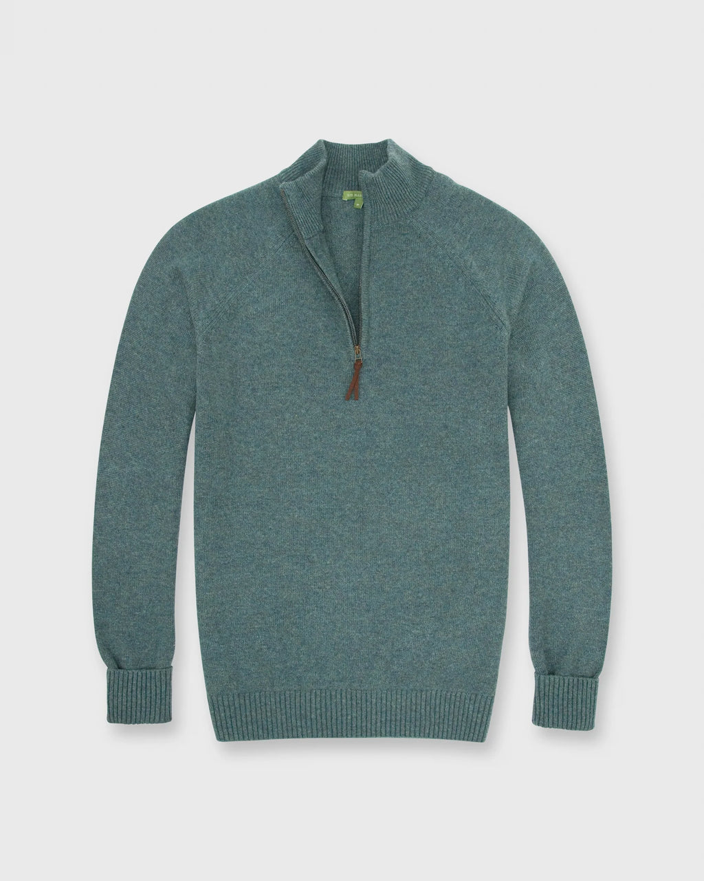 Sid Mashburn Half-Zip Sweater Heather Pine Cashmere