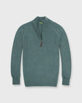 Sid Mashburn Half-Zip Sweater Heather Pine Cashmere